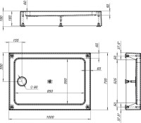 Поддон для душа Aquanet GL180 100х70
