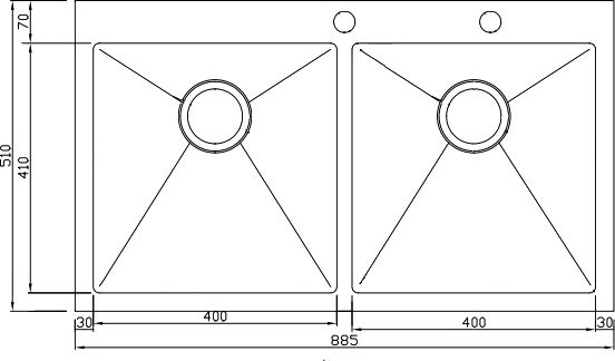 Мойка кухонная Seaman Eco Marino SMB-8851DS с клапан-автоматом