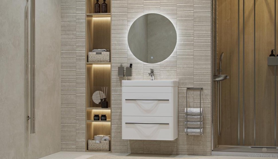 Тумба под раковину Velvex Jill 60 белая матовая