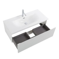 Тумба с раковиной BelBagno Uno 100 подвесная, 1 ящик, bianco opaco