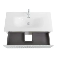 Тумба с раковиной BelBagno Uno 100 подвесная, 1 ящик, bianco opaco