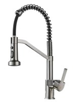 Смеситель для кухни Haiba HB73826-3 оружейная сталь