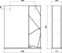 Мебель для ванной комнаты SanStar Каскад 60 раковина Амур