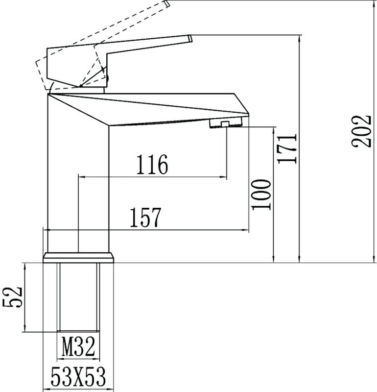 Смеситель для раковины Savol S-005511H
