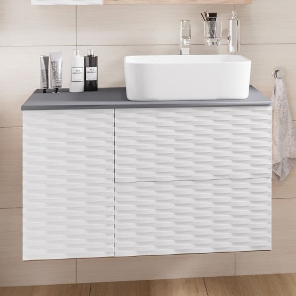 Тумба с раковиной Grossman Альба 80 веллингтон, белая