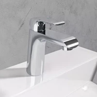 Смеситель для раковины Ravak Flat X070118 нержавеющая сталь Смеситель для раковины Ravak Flat X070118 нержавеющая сталь