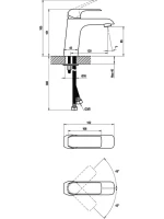 Смеситель для раковины Ravak Flat X070118 нержавеющая сталь Смеситель для раковины Ravak Flat X070118 нержавеющая сталь
