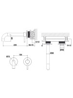 Смеситель для раковины WHITECROSS Y Y1215CPB С ВНУТРЕННЕЙ ЧАСТЬЮ, брашированная медь