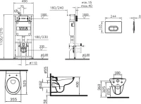 Комплект VitrA Normus 9773B003-7203 кнопка матовый хром Комплект VitrA Normus 9773B003-7203 кнопка матовый хром