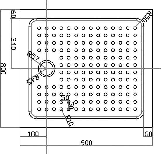 Поддон для душа Cezares Tray TRAY-A-AH-90/80-15-W 90x80, с сифоном