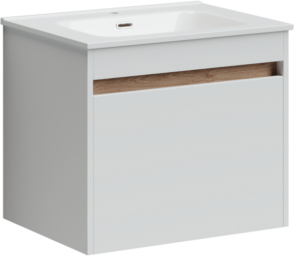 Тумба под раковину Sancos Smart 59 см белый глянец