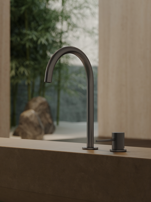 Смеситель для раковины AltroBagno Биланча 010905GM оружейная сталь