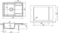 Комплект Мойка Lemark Imandra 640 9910019 антрацит + Смеситель Linara LM0405PAN антрацит