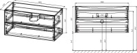 Тумба с раковиной Vincea Mia 100 темный дуб