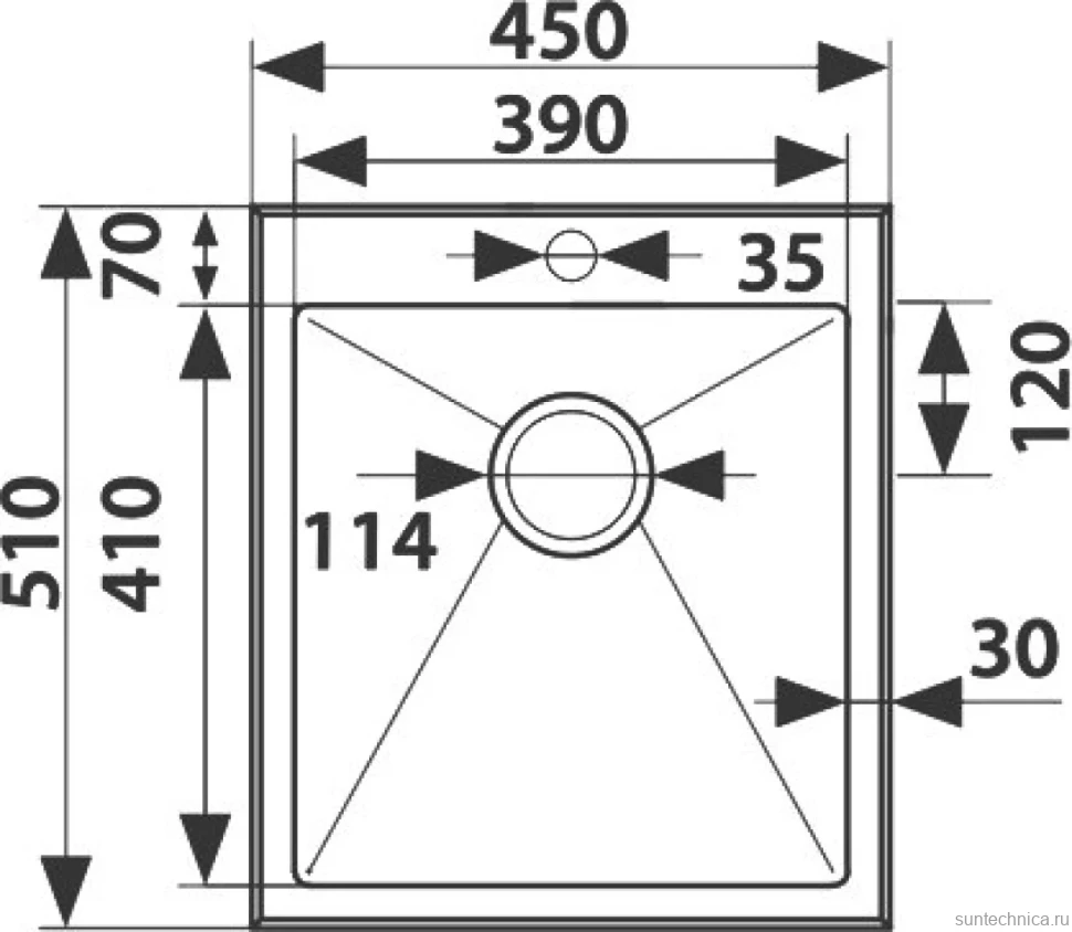 Мойка кухонная Kaiser KSM-4551