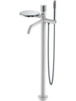Напольный смеситель для ванны с душем Boheme Stick 129-WCR.2 white touch chrome Напольный смеситель для ванны с душем Boheme Stick 129-WCR.2 white touch chrome