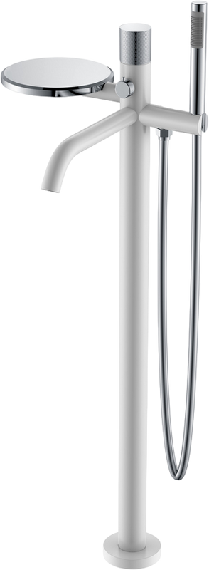 Напольный смеситель для ванны с душем Boheme Stick 129-WCR.2 white touch chrome