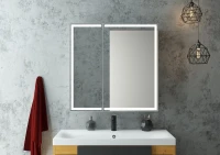 Зеркало-шкаф CONTINENT Allure 80х80 с подсветкой Зеркало-шкаф CONTINENT Allure 80х80 с подсветкой