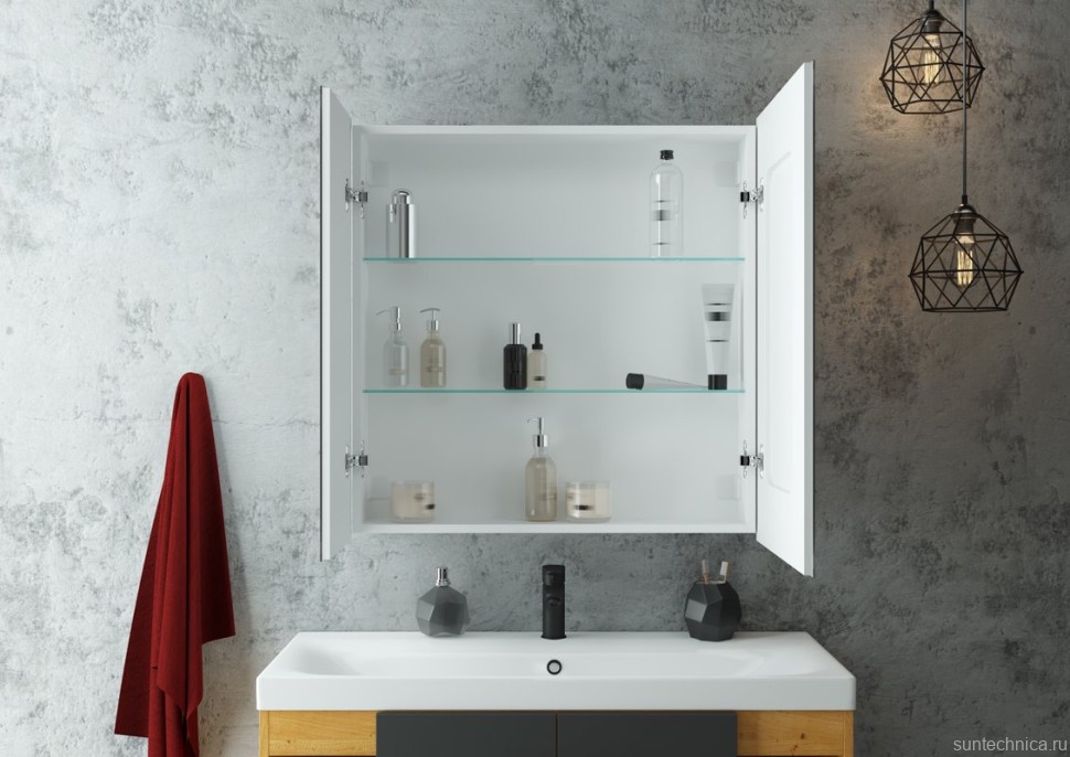 Зеркало-шкаф CONTINENT Allure 80х80 с подсветкой