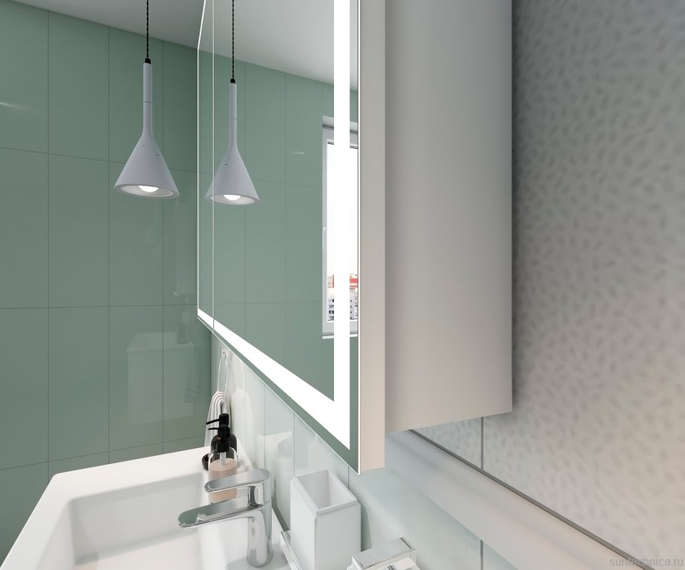 Зеркало-шкаф CONTINENT Allure 80х80 с подсветкой