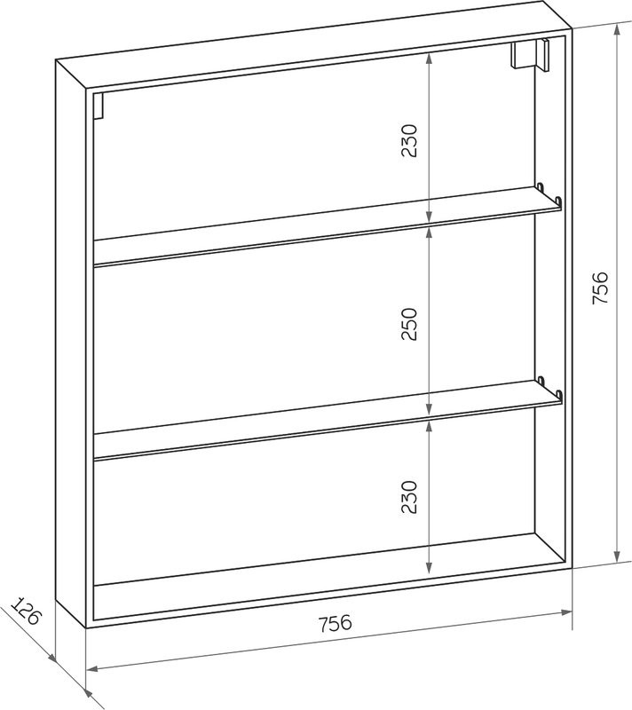 Зеркало-шкаф CONTINENT Allure 80х80 с подсветкой