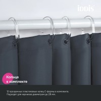 Штора для ванной IDDIS Base BS01P18i11 180х200, серая