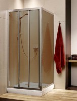 Душевой уголок Radaway Treviso DW+S 80x80 коричневое стекло