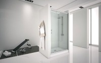 Душевая дверь в нишу Aquanet Alfa 273611 160х200 стекло прозрачное, профиль хром