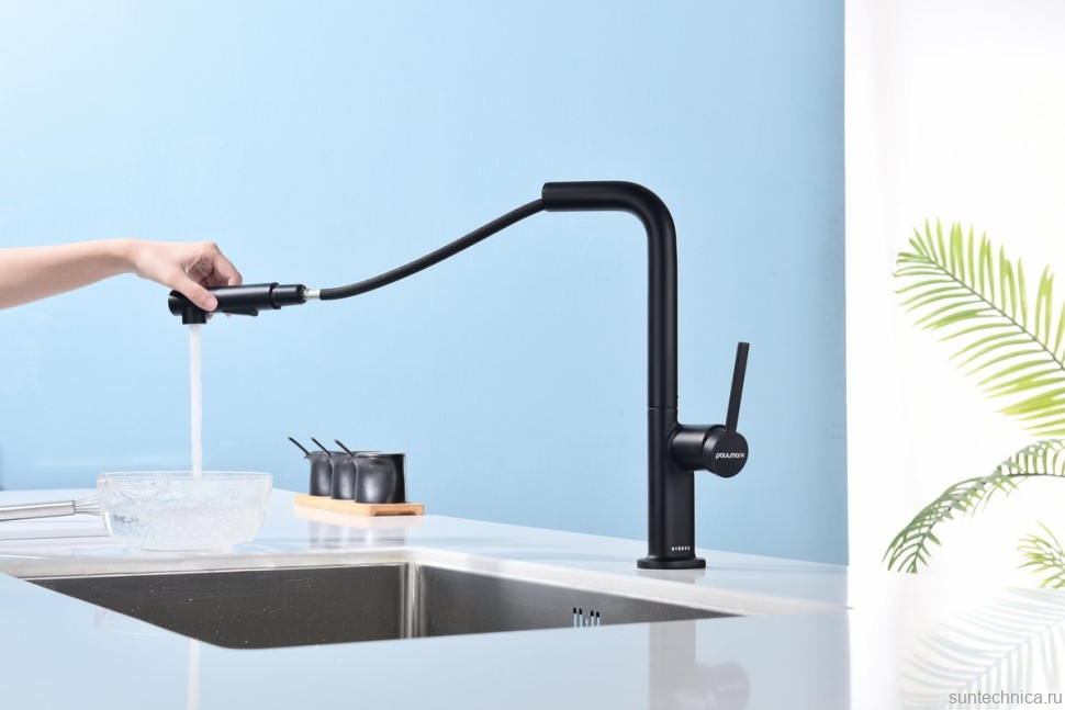 Смеситель для кухни Paulmark Neo Ne214419-AN антрацит