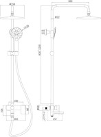 Душевая стойка Bravat Riffle F6336370CP-A-RUS хром