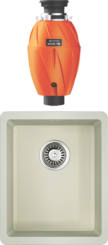 Комплект Мойка Omoikiri Kata 34-U-PA пастила + Измельчитель Nagare 750