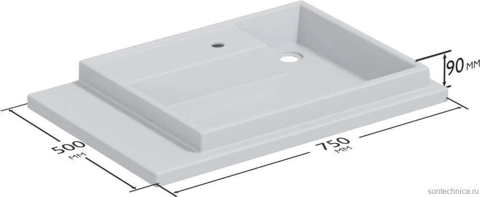 Тумба с раковиной СаНта Луна R 13, под стиральную машину