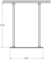 Душевая перегородка Cezares Liberta -L-2-90-120-C-Cr профиль хром, стекло прозрачное