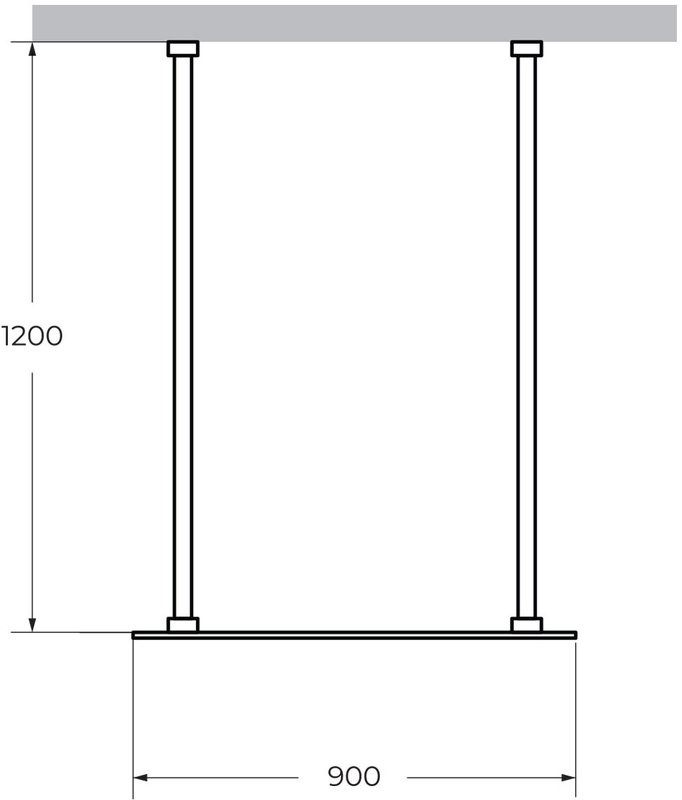 Душевая перегородка Cezares Liberta -L-2-90-120-C-Cr профиль хром, стекло прозрачное