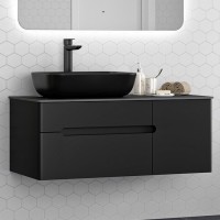 Тумба с раковиной Misty Роял 100 черная Тумба с раковиной Misty Роял 100 черная