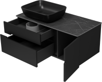 Тумба с раковиной Misty Роял 100 черная Тумба с раковиной Misty Роял 100 черная