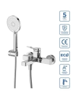 Смеситель для ванны с душем BelBagno Albano ALBANO-VASM-CRM хром Смеситель для ванны с душем BelBagno Albano ALBANO-VASM-CRM хром