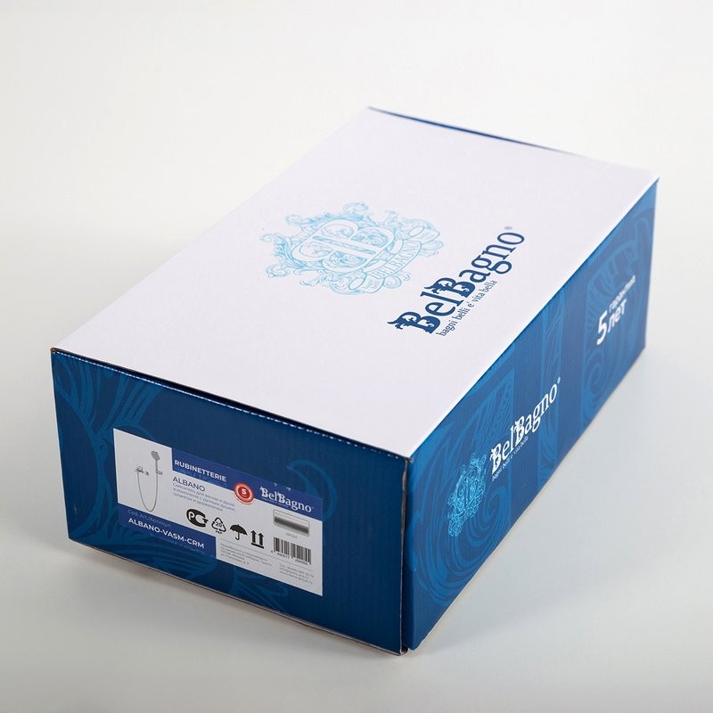 Смеситель для ванны с душем BelBagno Albano ALBANO-VASM-CRM хром