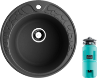 Комплект Мойка Omoikiri Tovada 51-GR leningrad grey + Измельчитель Nagare slim 1250-AZ azur blue