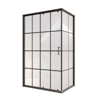 Душевой уголок Ceruttispa Muza 120 N 120x80, профиль черный