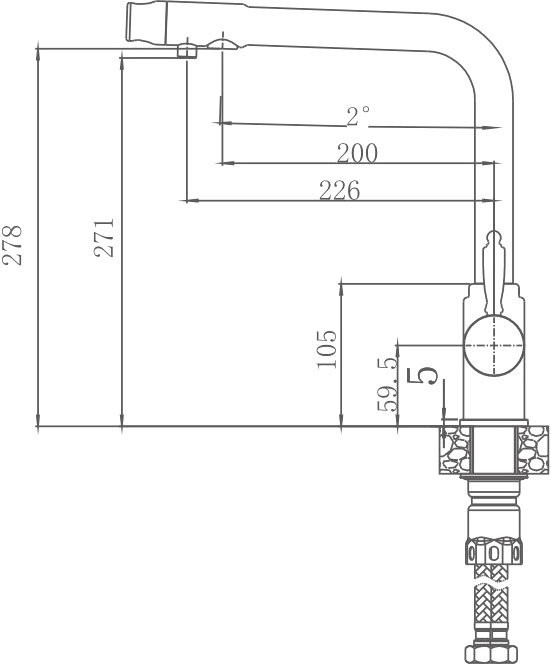 Смеситель для кухни Haiba HB70301
