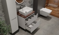 Тумба под раковину Jorno Wood 60, белая