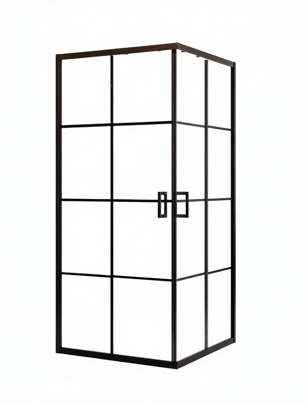 Душевой уголок RGW Passage PA-34B профиль черный, стекло с рисунком