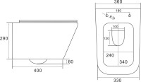 Комплект Унитаз подвесной Vincea Q-Line VT1-12 белый + Инсталляция TECE Base 9400413 4 в 1 с кнопкой смыва