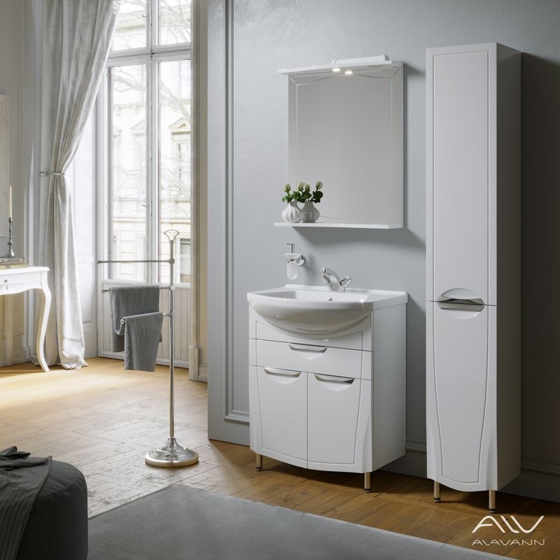 Мебель для ванной комнаты Alavann Monaco 65 напольная, белая