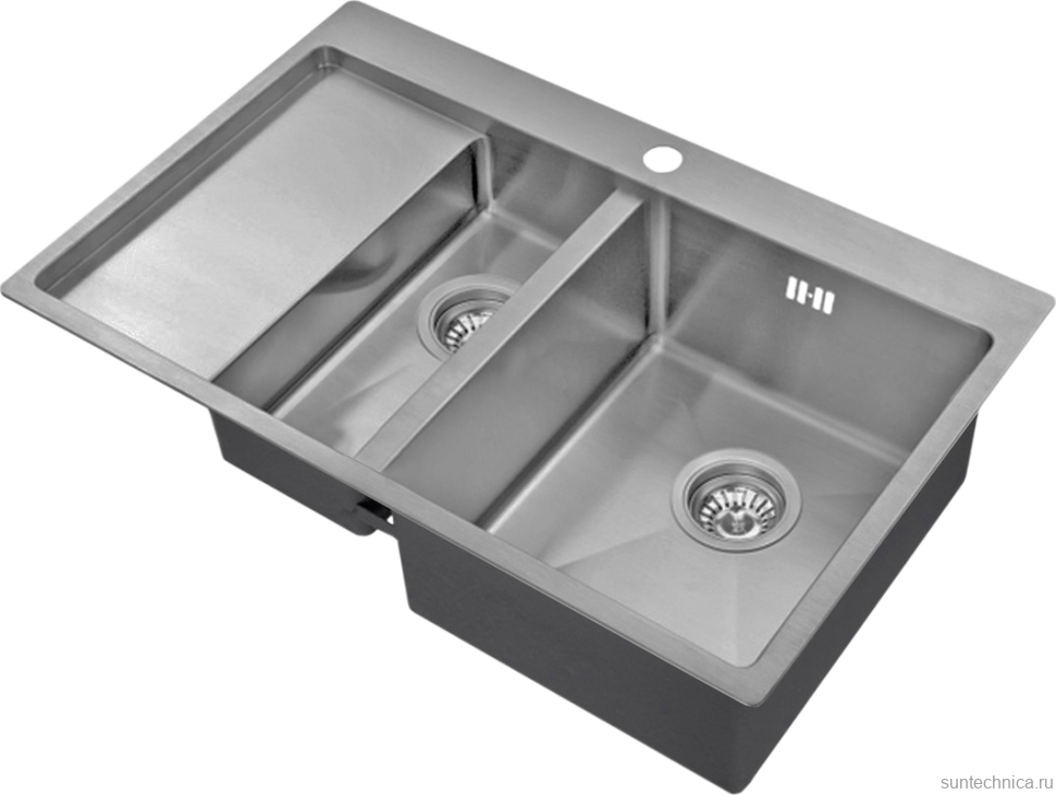 Комплект Мойка Zorg Inox R 5178-2-R + Смеситель MEGA Didim MG-CM107 хром