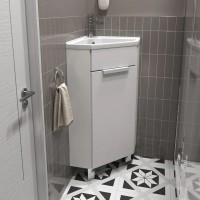 Тумба с раковиной 1MarKa Penta 37x37 белый глянец