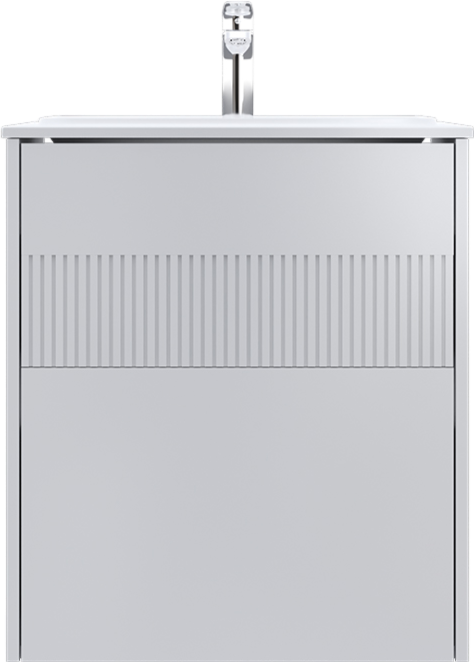 Тумба под раковину со столешницей AM.PM Func 60 белая матовая, с 2 ящиками