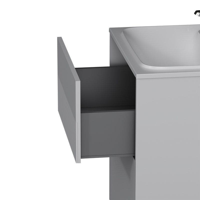 Тумба под раковину со столешницей AM.PM Func 60 белая матовая, с 2 ящиками