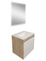 Тумба с раковиной Teymi Netta 60 дуб, белая